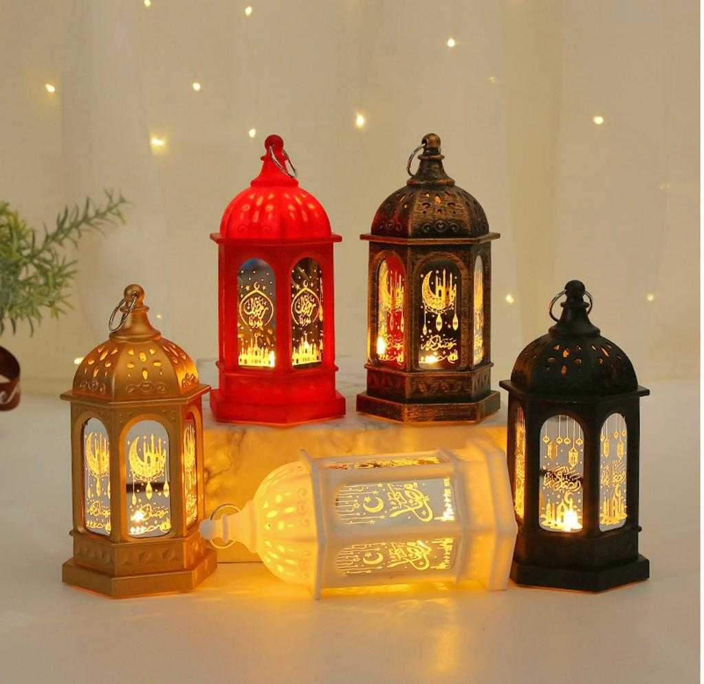 LED Ramadan Lantern Wind Lights Ramadan Decor For Home Happy EID MUBARAK Islamic Muslim Party Ramadan Kareem Gifts Eid Al Adha Middle Eastern Boutique