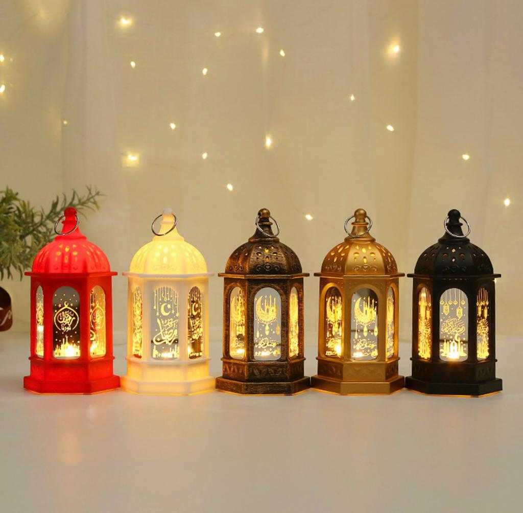 LED Ramadan Lantern Wind Lights Ramadan Decor For Home Happy EID MUBARAK Islamic Muslim Party Ramadan Kareem Gifts Eid Al Adha Middle Eastern Boutique