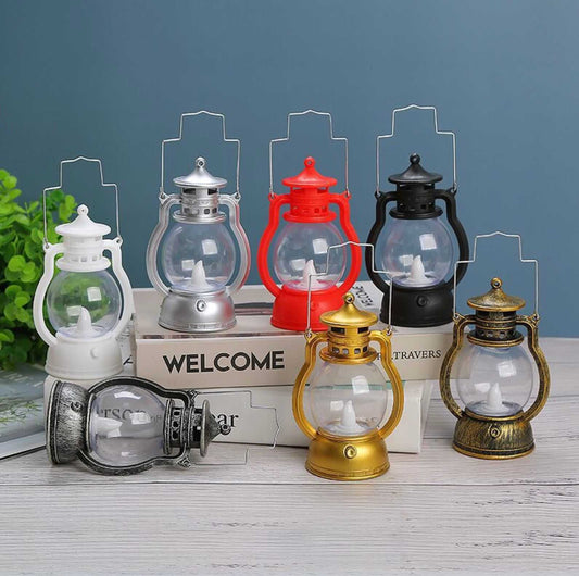 Holiday lighting mini Led Retro Oil Lamp Child Gift Ramadan Home Room Desktop Decoration Fairy Lights, 1Set Middle Eastern Boutique