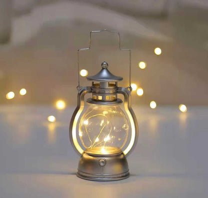 Holiday lighting mini Led Retro Oil Lamp Child Gift Ramadan Home Room Desktop Decoration Fairy Lights, 1Set Middle Eastern Boutique