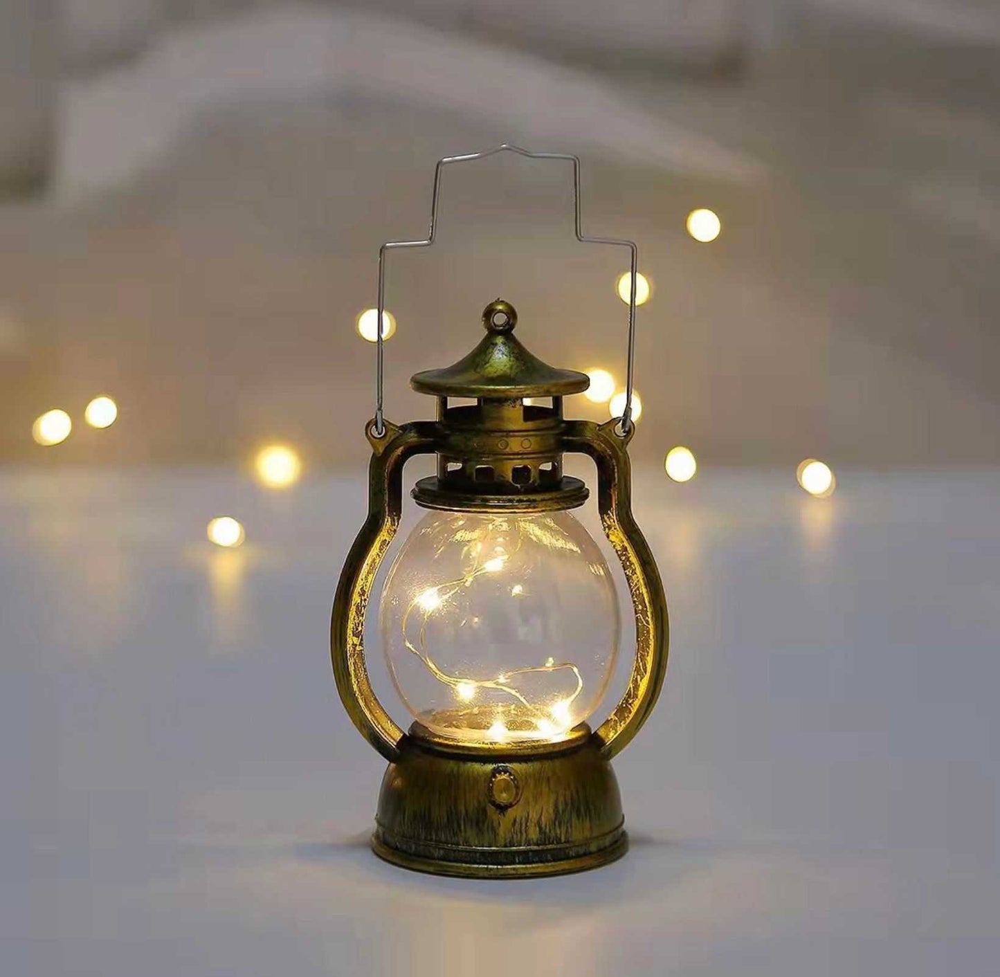 Holiday lighting mini Led Retro Oil Lamp Child Gift Ramadan Home Room Desktop Decoration Fairy Lights, 1Set Middle Eastern Boutique