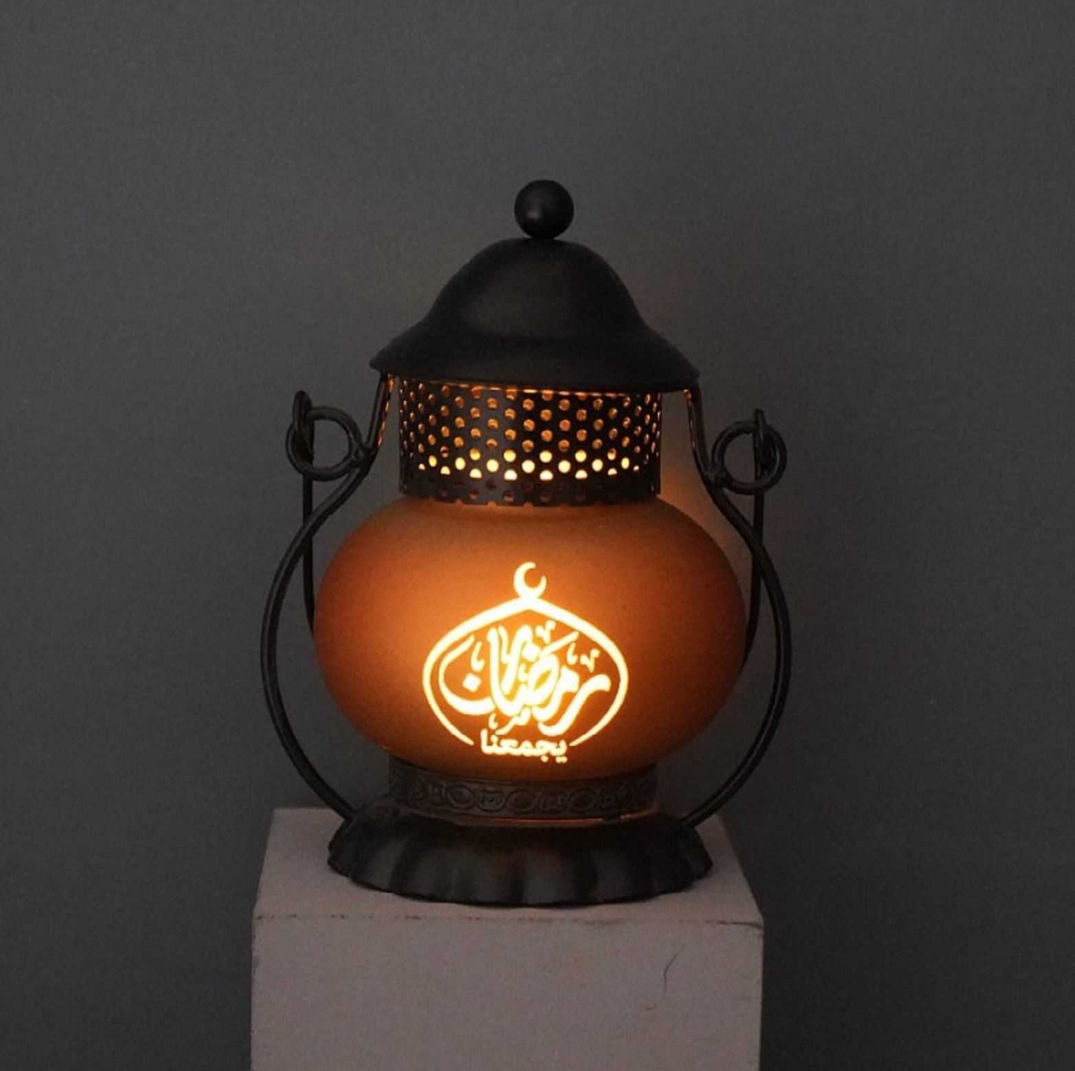 Ramadan led wrought iron lantern Eid Mubarak Ramadan lantern party theme decoration ornaments Middle Eastern Boutique