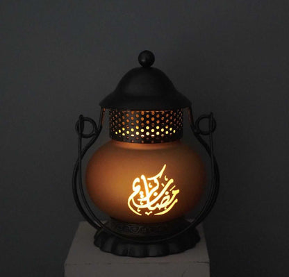 Ramadan led wrought iron lantern Eid Mubarak Ramadan lantern party theme decoration ornaments Middle Eastern Boutique