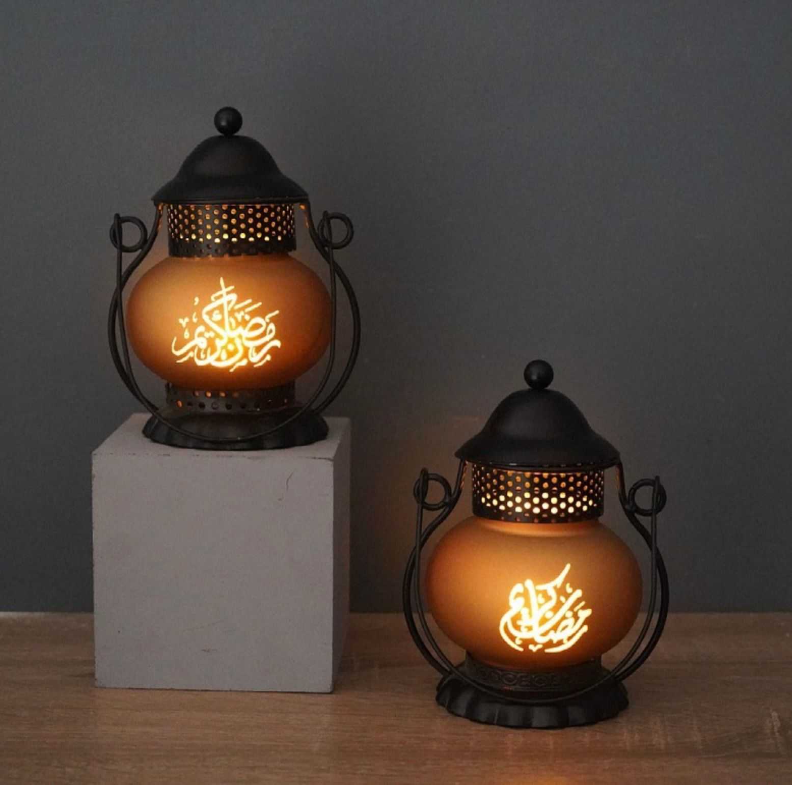 New Design Eid Decorations Metal Table Lamp Ornament Moon Light Islamic  Gift Ramadan Lamp Muslim Party Rama…