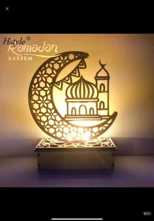 Laser Cut Ramadan and Eid Decorations Wooden Ornaments with LED Lights. 11 Styles to Choose from. Middle Eastern Boutique