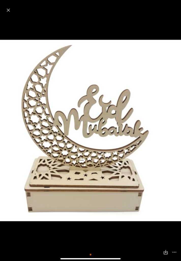 Laser Cut Ramadan and Eid Decorations Wooden Ornaments with LED Lights. 11 Styles to Choose from. Middle Eastern Boutique