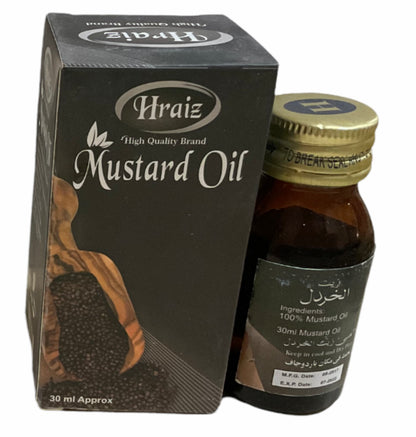 Mustard Oil, Camomile Oil, Cress Oil, Cinnamon Oil, Lettuce Oil,  Onion Oil, Aloe Vera Oil, Sweet Almond Oil, Turmeric Oil, Ginger Oil, Sesame Oil, Blackseed Oil, Taramira Oil, Castor Oil, Rose Oil, Parsley Oil, Wheat Oil, Saffron Oil, Camphor Oil Middle Eastern Boutique