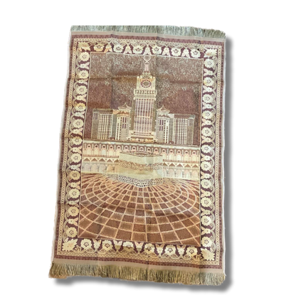 Prayer Bag for Muslim Easy to Carry, the bag has a prayer mat,  Style Mecca clock rug. Middle Eastern Boutique