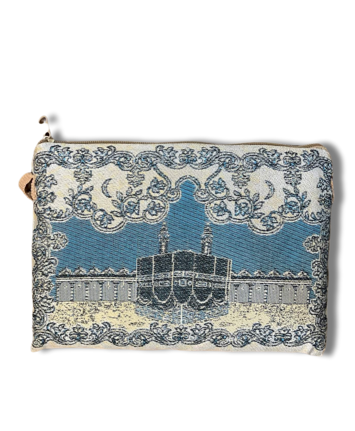 Muslim Prayer Mat or Prayer Rug in a Travel Carry Bag with Mecca Al Kaaba Style. Middle Eastern Boutique