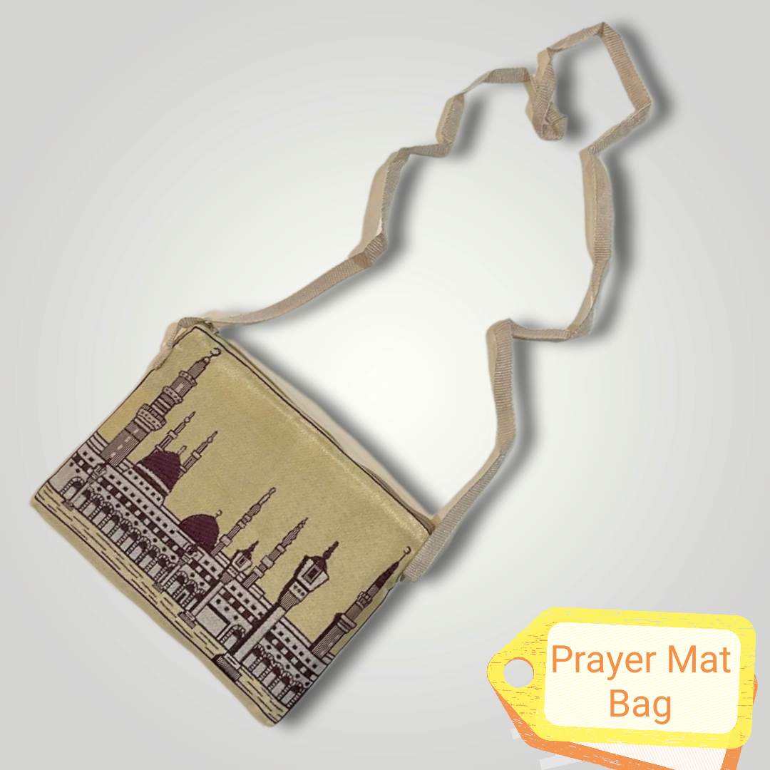 Prayer bag, prayer rug inside the bag, you can carry it anywhere, easy to carry, beautiful, Mosque rug Middle Eastern Boutique