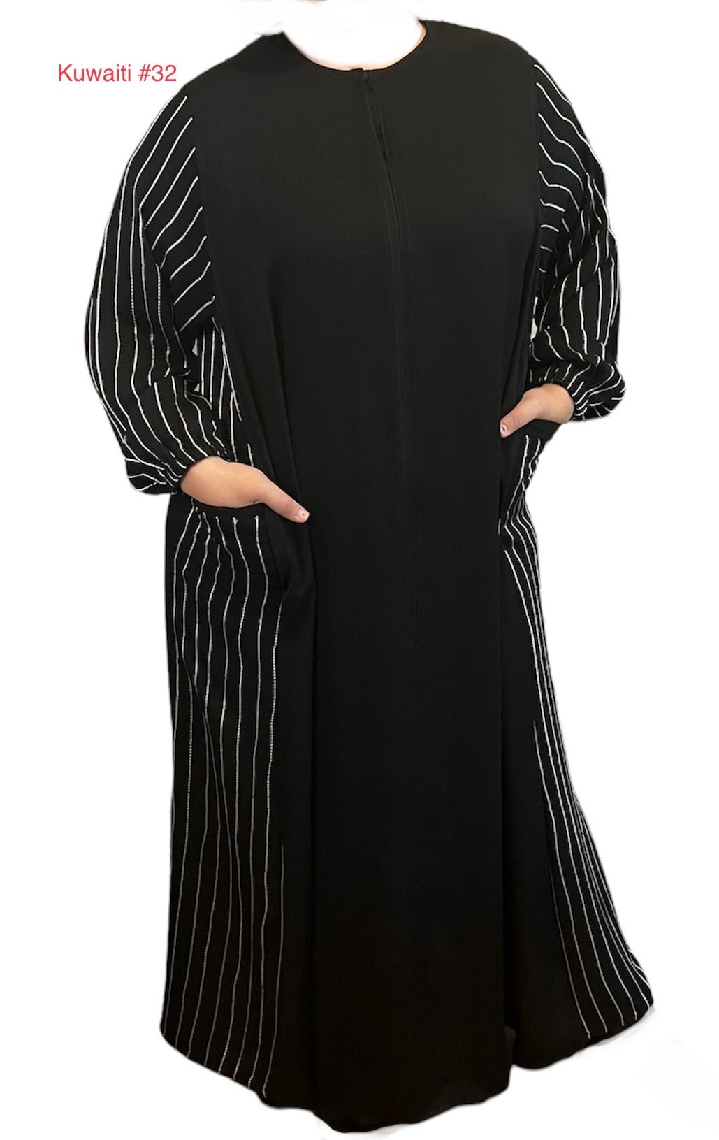 Black Kuwaiti Abayas Variants 17-32 Middle Eastern Boutique