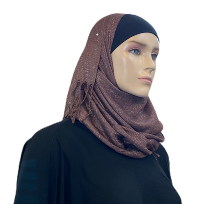 Party Hijabs with Silver Accent and Tassels Middle Eastern Boutique
