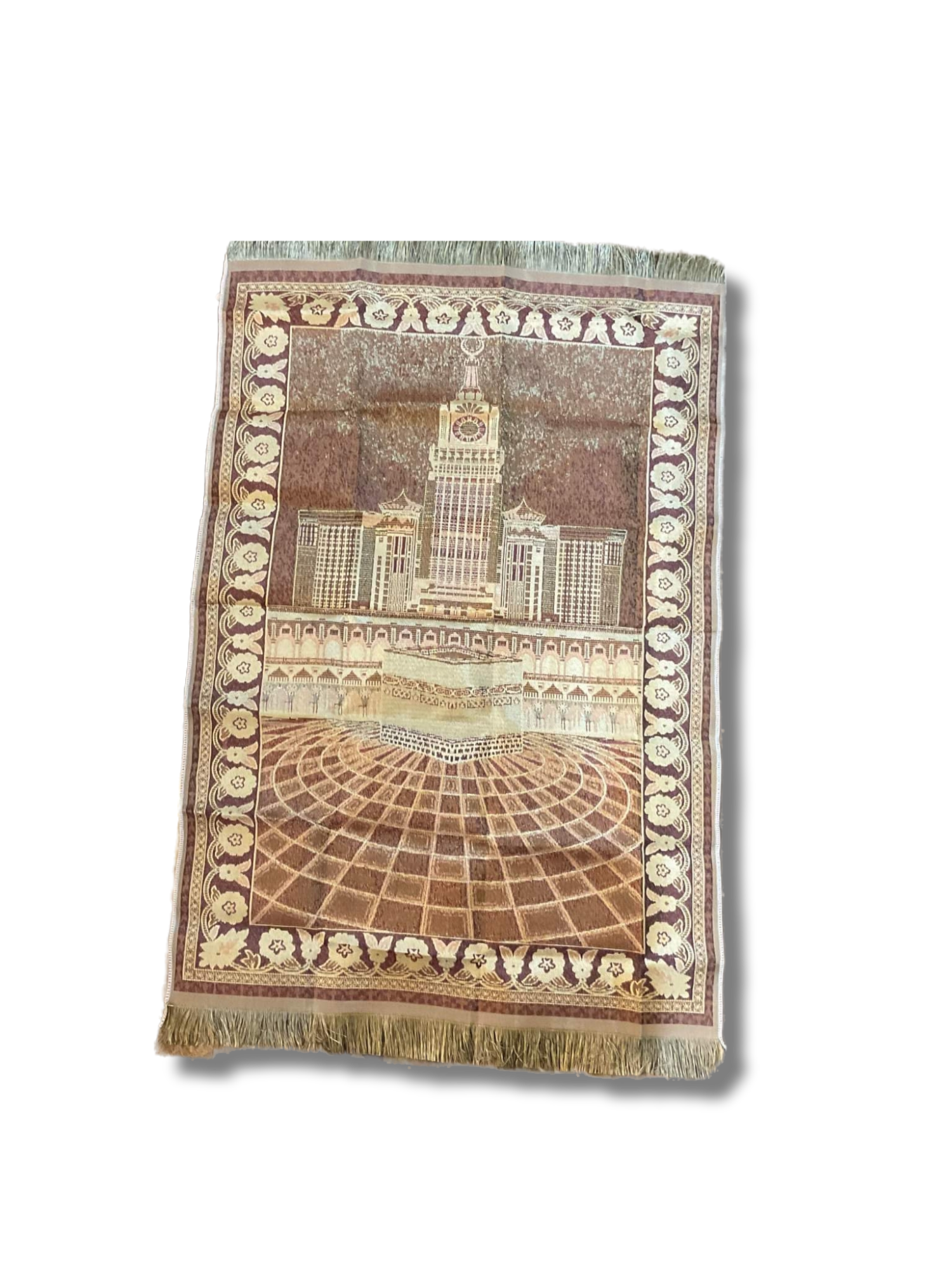 Prayer Bag for Muslim Easy to Carry, the bag has a prayer mat,  Style Mecca clock rug. Middle Eastern Boutique