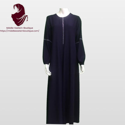 Abaya with a Short Line Of Straps - Lightweight Middle Eastern Boutique