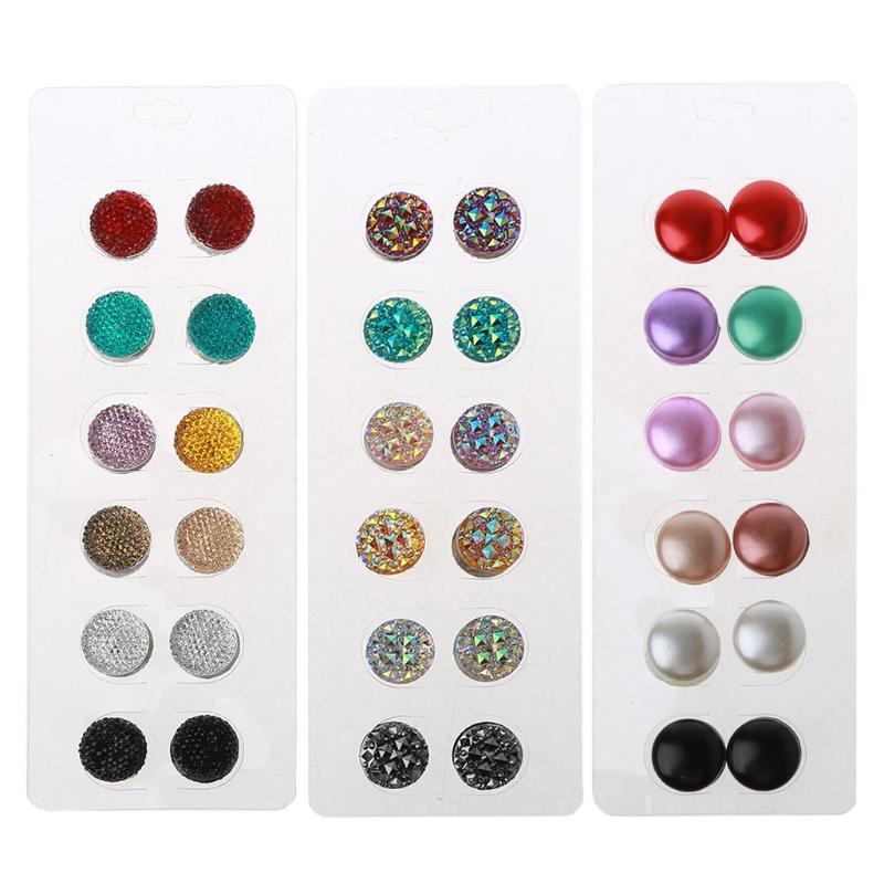 Hijab Magnetic Pin Round Magnetic Hijab Pins Buttons Multi Use Hijab Magnets for Women Scarf Knitwear Hats Lapel Safety, 12 Colors Middle Eastern Boutique