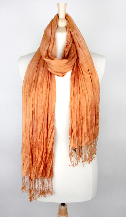 SOLID SCRUNCH SCARF COTTON SILK Middle Eastern Boutique