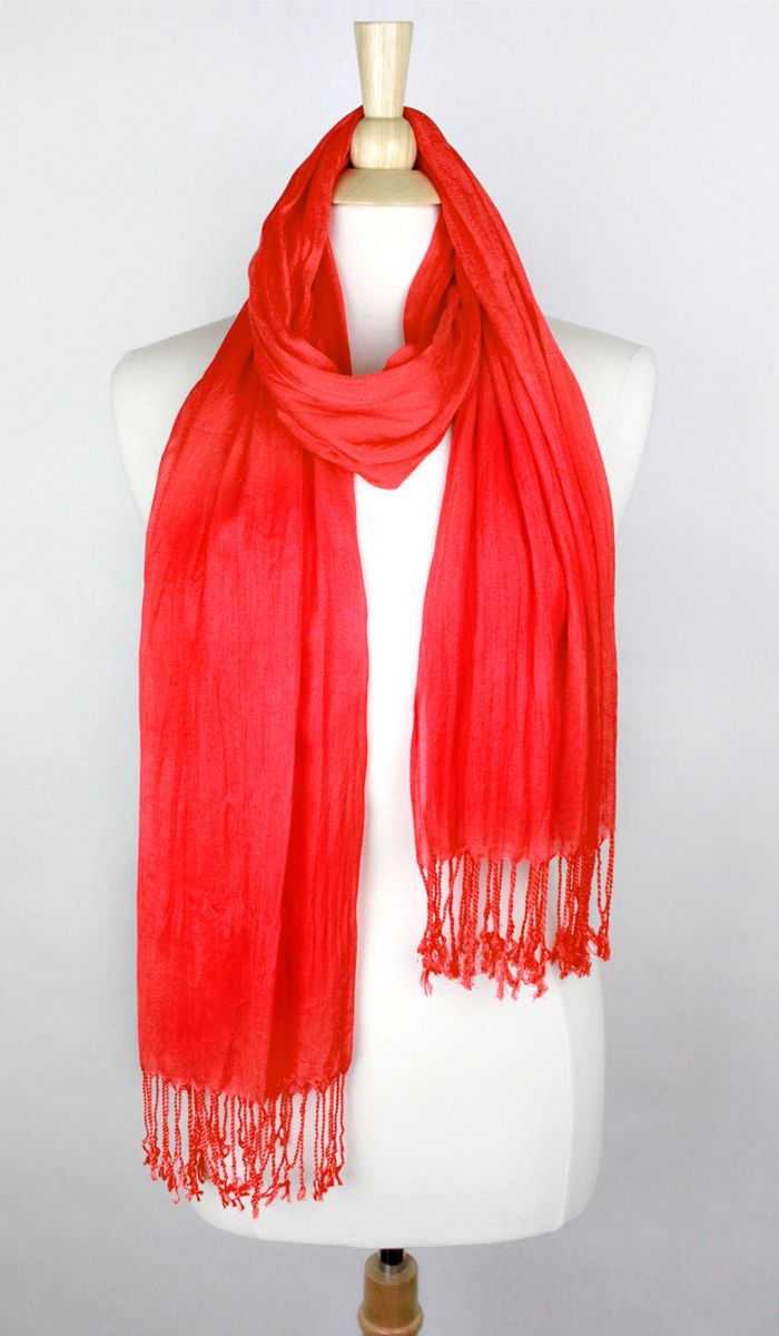 SOLID SCRUNCH SCARF COTTON SILK Middle Eastern Boutique