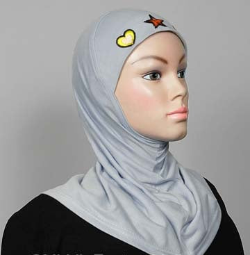 Girl's Hijab 1-Piece w/embroidery Middle Eastern Boutique