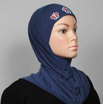 Girl's Hijab 1-Piece w/embroidery Middle Eastern Boutique