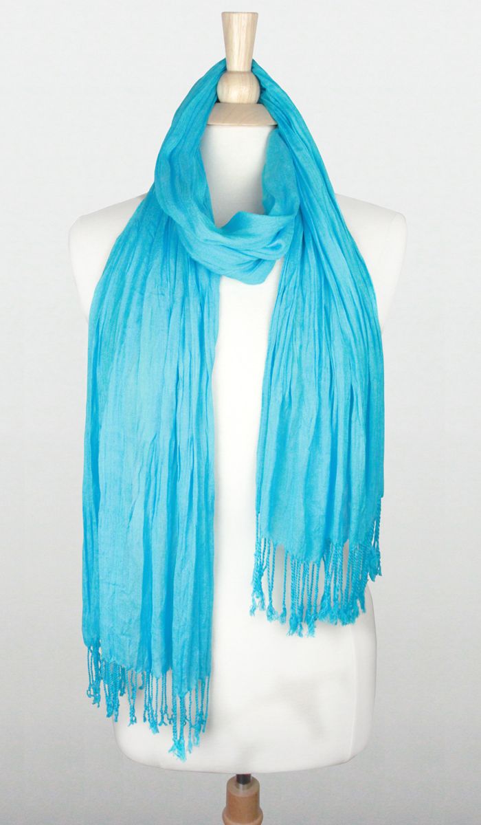 SOLID SCRUNCH SCARF COTTON SILK Middle Eastern Boutique