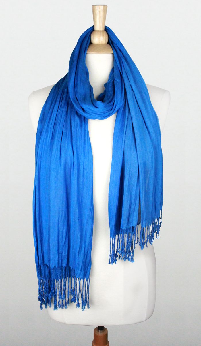 SOLID SCRUNCH SCARF COTTON SILK Middle Eastern Boutique