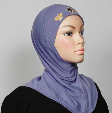 Girl's Hijab 1-Piece w/embroidery Middle Eastern Boutique