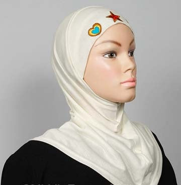 Girl's Hijab 1-Piece w/embroidery Middle Eastern Boutique