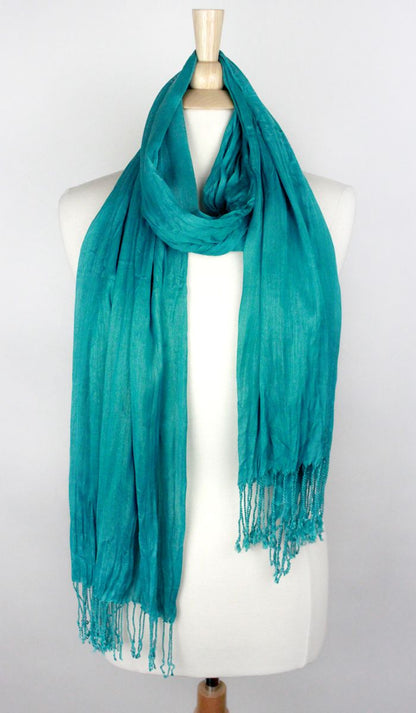 SOLID SCRUNCH SCARF COTTON SILK Middle Eastern Boutique