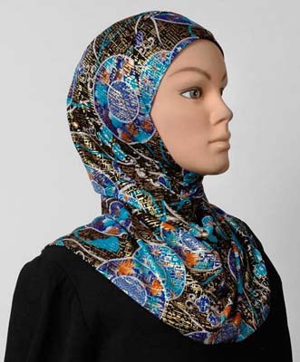 Two Piece Deluxe Fashion Print Hijab Middle Eastern Boutique