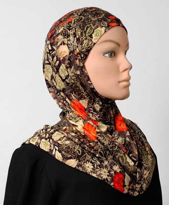 Two Piece Deluxe Fashion Print Hijab Middle Eastern Boutique