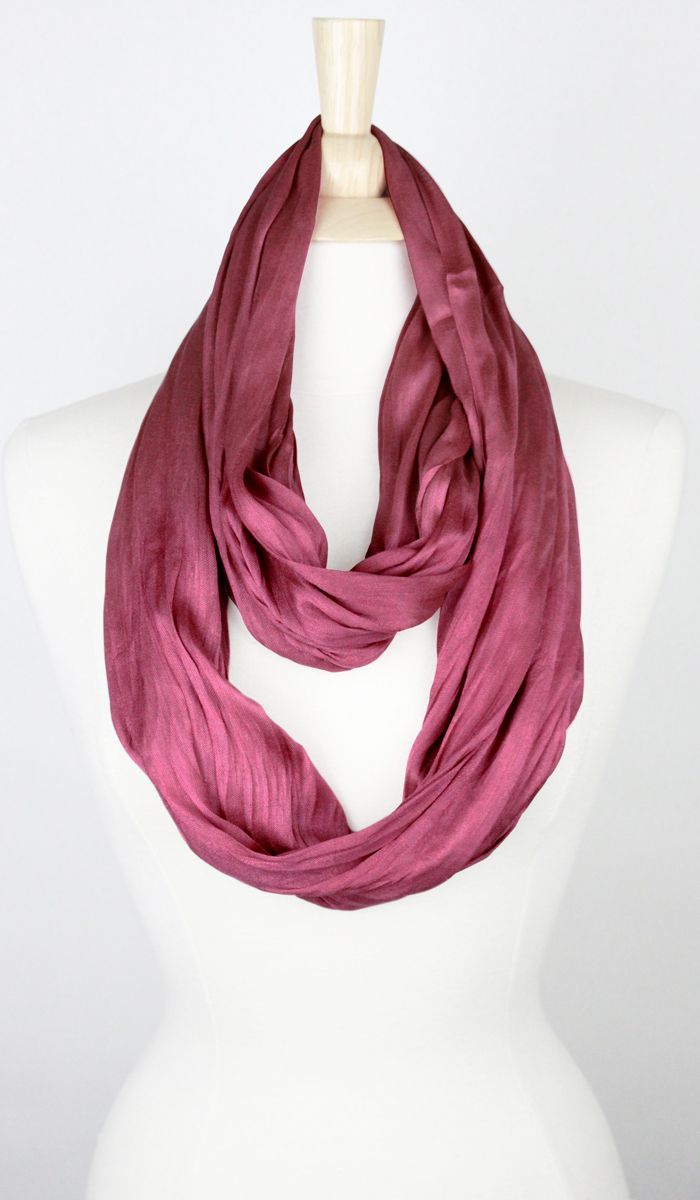 SOLID COTTON/SILK INFINITY SCARF Middle Eastern Boutique