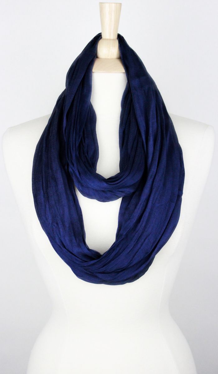 SOLID COTTON/SILK INFINITY SCARF Middle Eastern Boutique