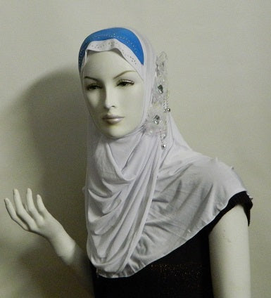 قطعة واحدة من حجاب أميرة بالورد وحجر الراين Middle Eastern Boutique
