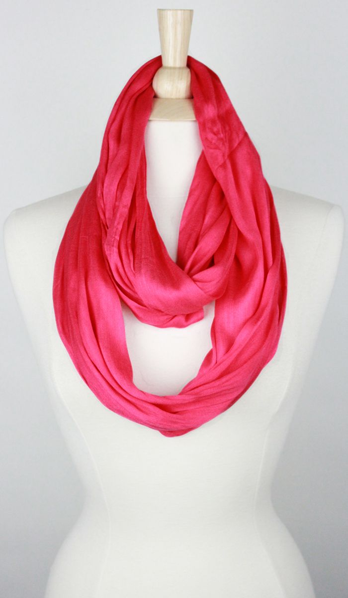 SOLID COTTON/SILK INFINITY SCARF Middle Eastern Boutique