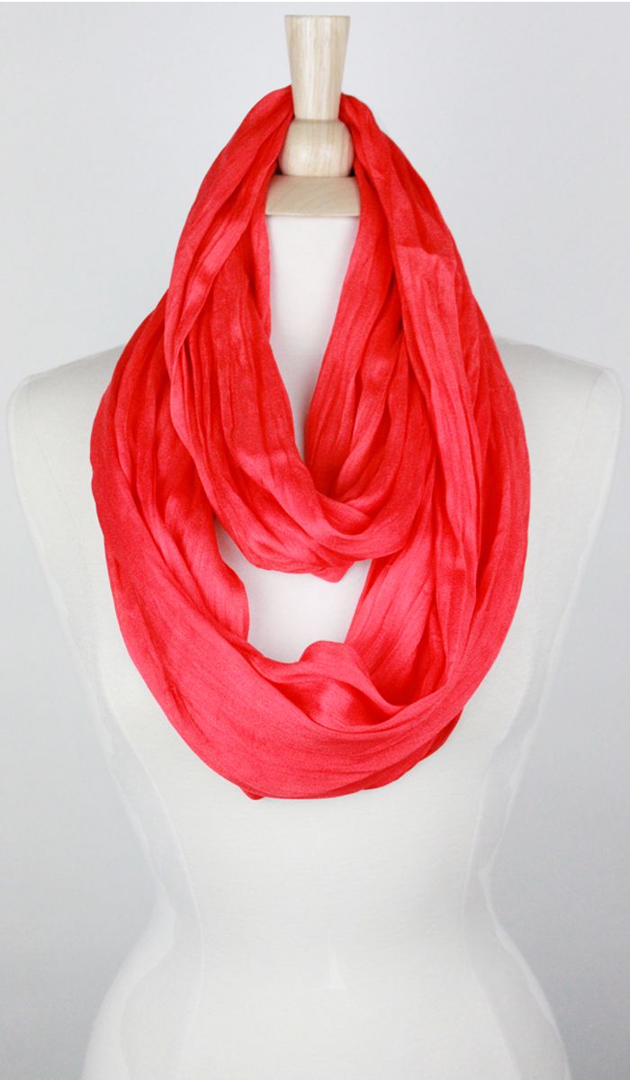 SOLID COTTON/SILK INFINITY SCARF Middle Eastern Boutique