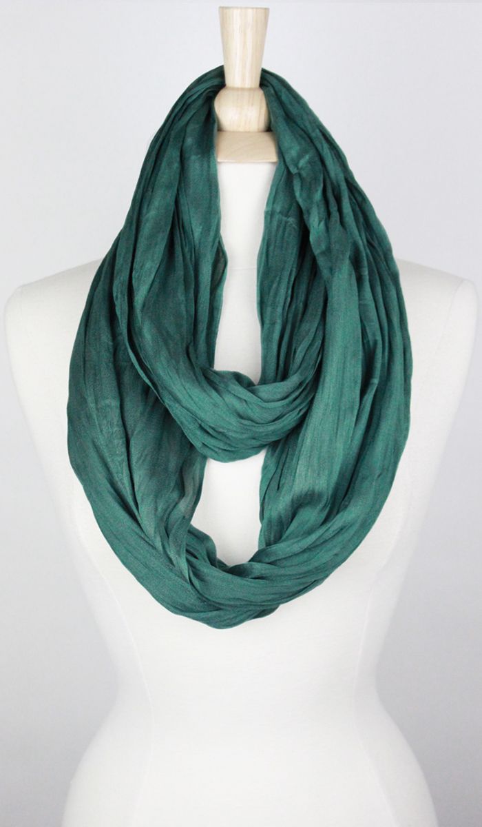 SOLID COTTON/SILK INFINITY SCARF Middle Eastern Boutique