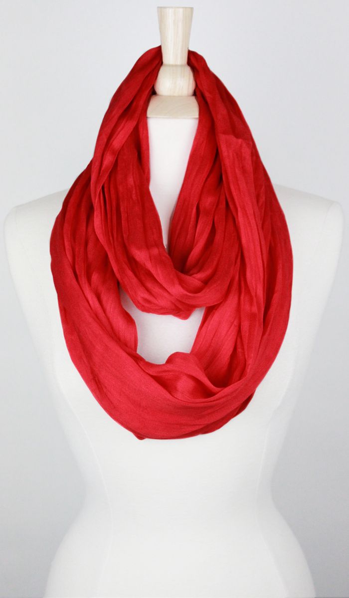 SOLID COTTON/SILK INFINITY SCARF Middle Eastern Boutique