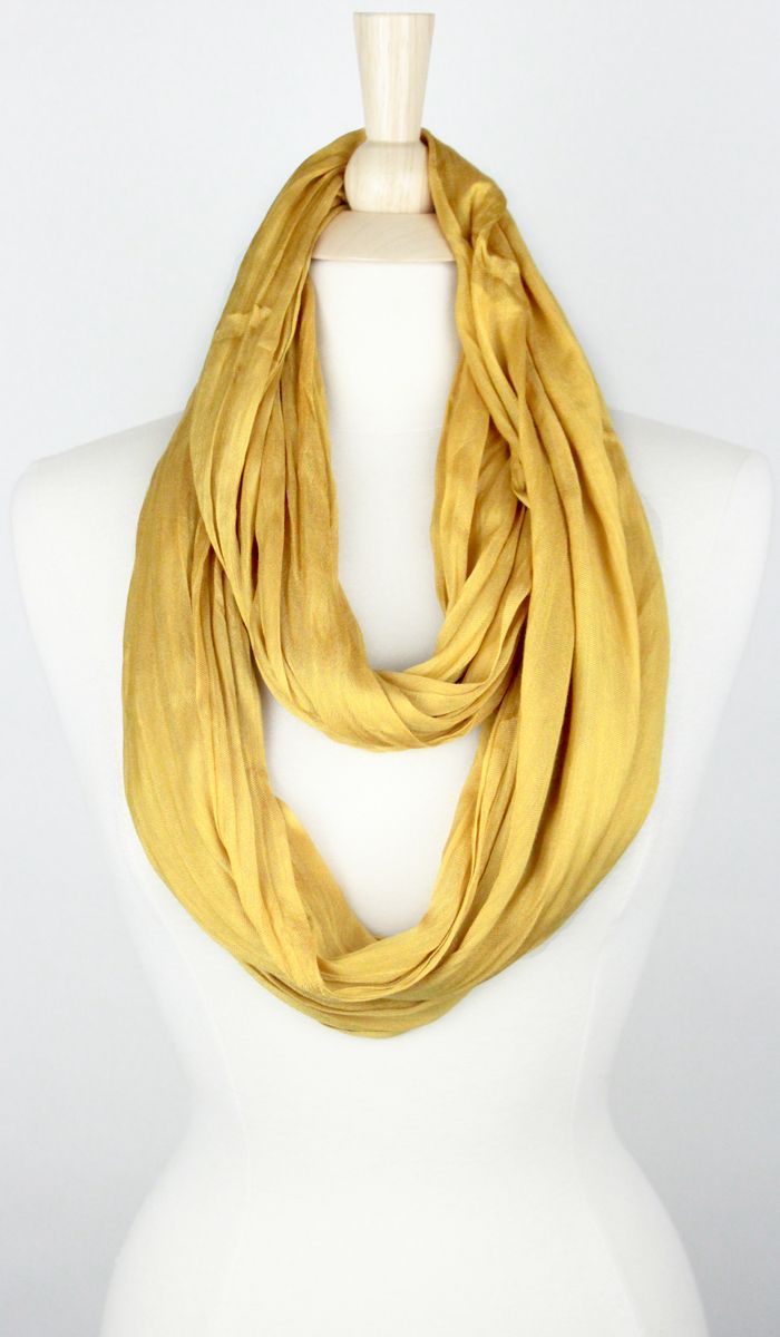 SOLID COTTON/SILK INFINITY SCARF Middle Eastern Boutique