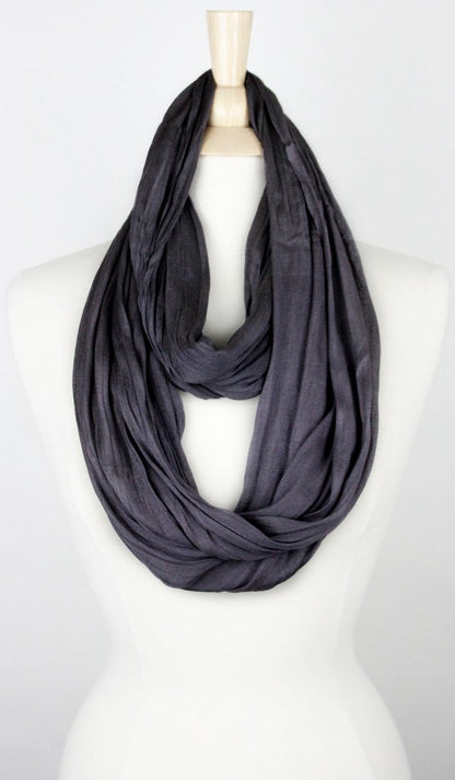 SOLID COTTON/SILK INFINITY SCARF Middle Eastern Boutique