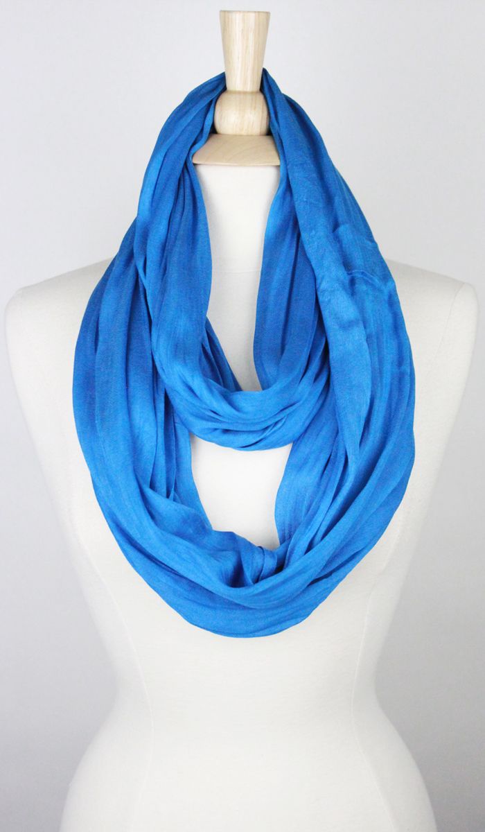 SOLID COTTON/SILK INFINITY SCARF Middle Eastern Boutique