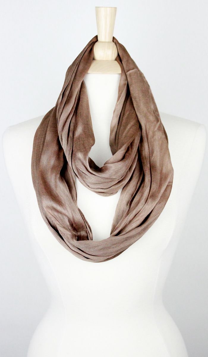 SOLID COTTON/SILK INFINITY SCARF Middle Eastern Boutique