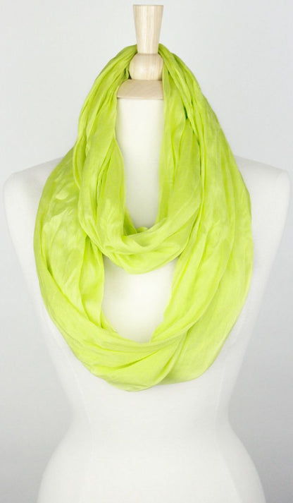 SOLID COTTON/SILK INFINITY SCARF Middle Eastern Boutique