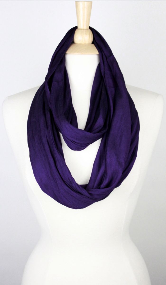 SOLID COTTON/SILK INFINITY SCARF Middle Eastern Boutique