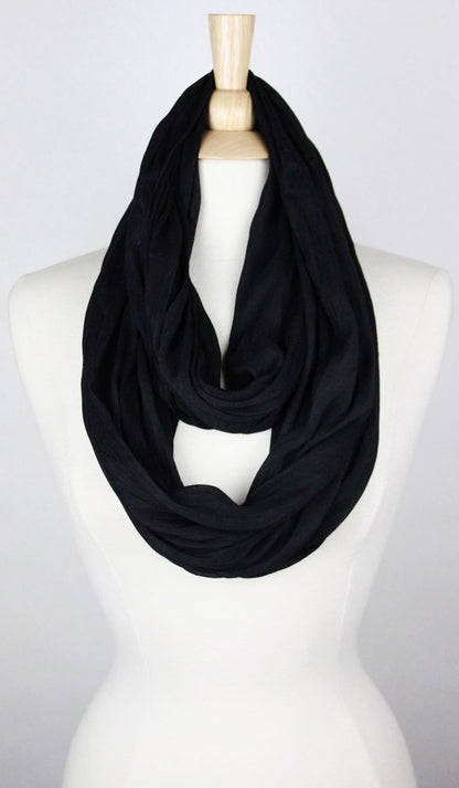 SOLID COTTON/SILK INFINITY SCARF Middle Eastern Boutique