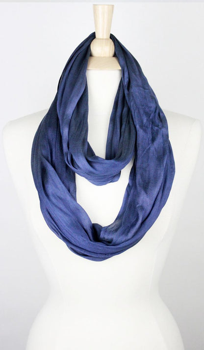 SOLID COTTON/SILK INFINITY SCARF Middle Eastern Boutique