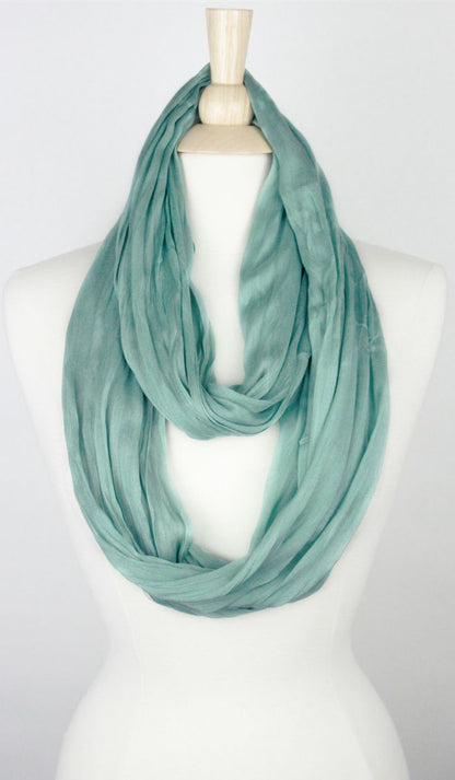 SOLID COTTON/SILK INFINITY SCARF Middle Eastern Boutique