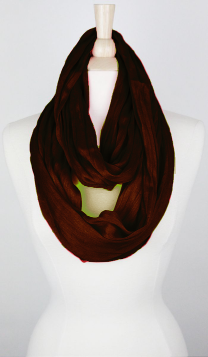 SOLID COTTON/SILK INFINITY SCARF Middle Eastern Boutique