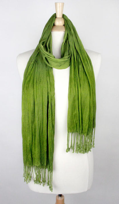 SOLID SCRUNCH SCARF COTTON SILK Middle Eastern Boutique