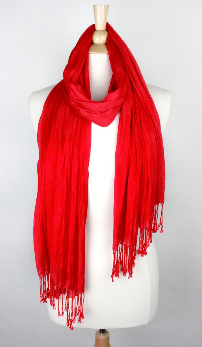 SOLID SCRUNCH SCARF COTTON SILK Middle Eastern Boutique