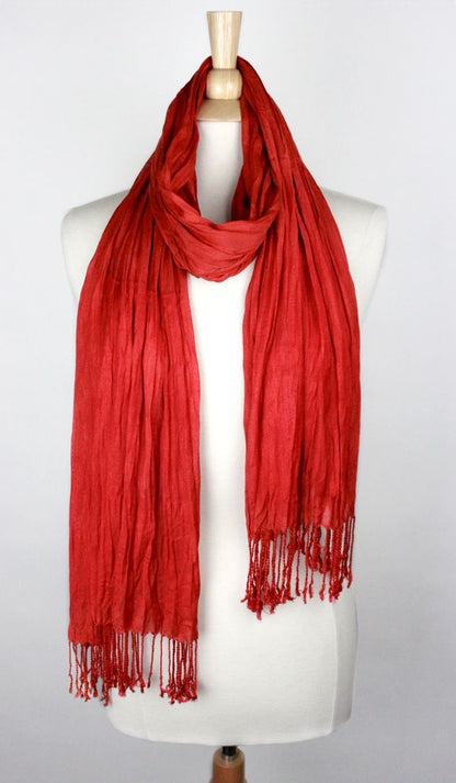 SOLID SCRUNCH SCARF COTTON SILK Middle Eastern Boutique